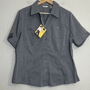 Riders by Lee Women’s Size Large Grey Slimming Short Sleeve Top NWT